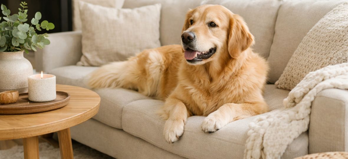 Dog in a clean domestic home, pet-safe rodent control methods in Winston-Salem