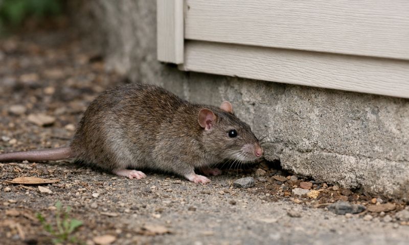 Rat control services card, Norway rat near a Winston-Salem foundation
