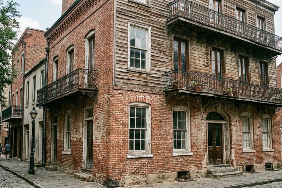 Pre-1940 brick-pier foundation showing mortar gaps, historic home rodent exclusion in Old Salem